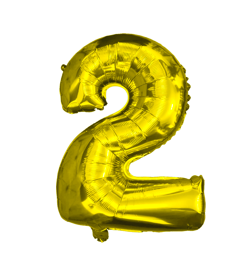 Globos Del Número 2 De Papel De Aluminio De 26 Pulgadas/66 Cms Oro Plata Azul Rey Fuchsia Rosa Negro Rojo Rose Gold Arcoiris Pastel Y Azul Turquesa