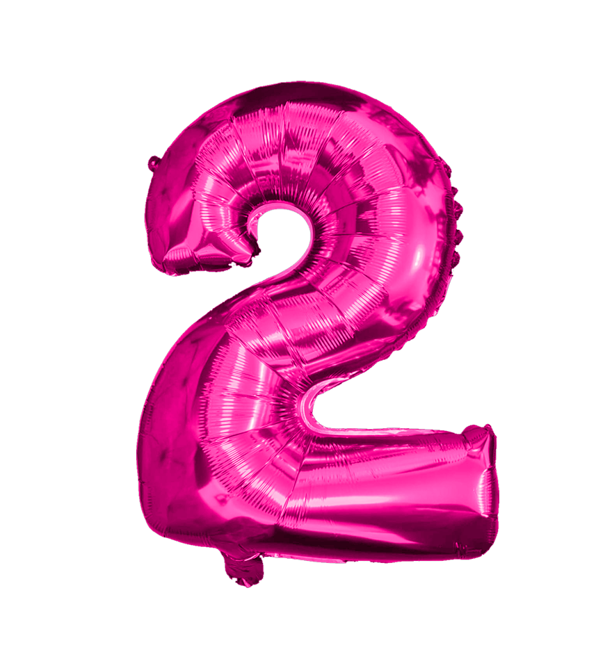 Globos Del Número 2 De Papel De Aluminio De 26 Pulgadas/66 Cms Oro Plata Azul Rey Fuchsia Rosa Negro Rojo Rose Gold Arcoiris Pastel Y Azul Turquesa