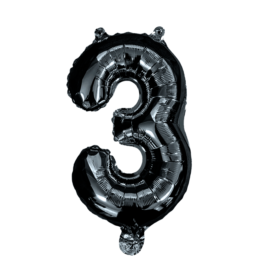 Globos Del Número 3 De Papel De Aluminio De 26 Pulgadas/66 Cms Oro Plata Azul Rey Fuchsia Rosa Negro Rojo Rose Gold Arcoiris Pastel Y Azul Turquesa