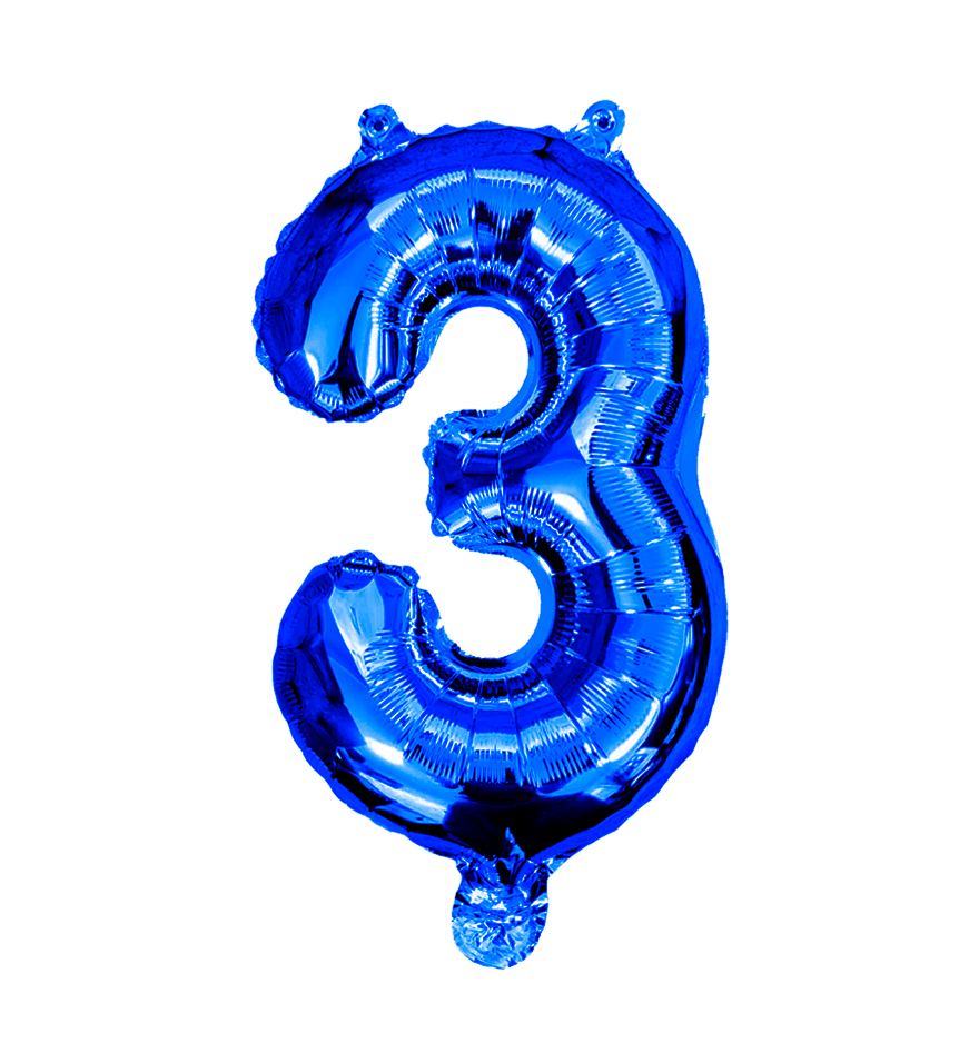 Globos Del Número 3 De Papel De Aluminio De 26 Pulgadas/66 Cms Oro Plata Azul Rey Fuchsia Rosa Negro Rojo Rose Gold Arcoiris Pastel Y Azul Turquesa