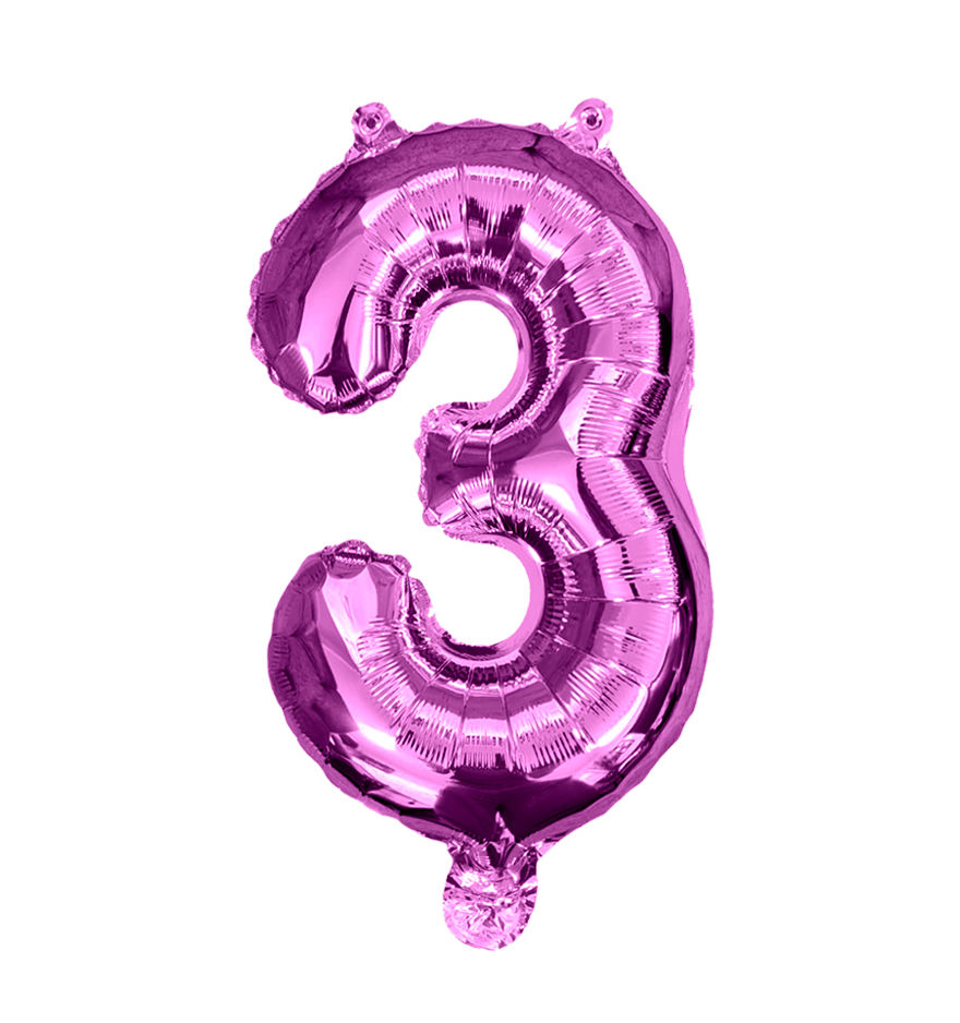 Globos Del Número 3 De Papel De Aluminio De 26 Pulgadas/66 Cms Oro Plata Azul Rey Fuchsia Rosa Negro Rojo Rose Gold Arcoiris Pastel Y Azul Turquesa