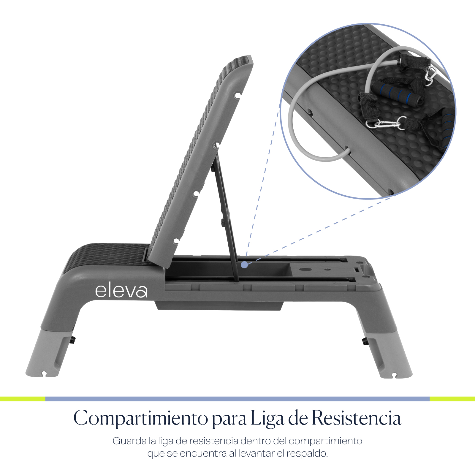 eleva Banco Multiposiciones Fitness Step Aerobicos 3 Niveles