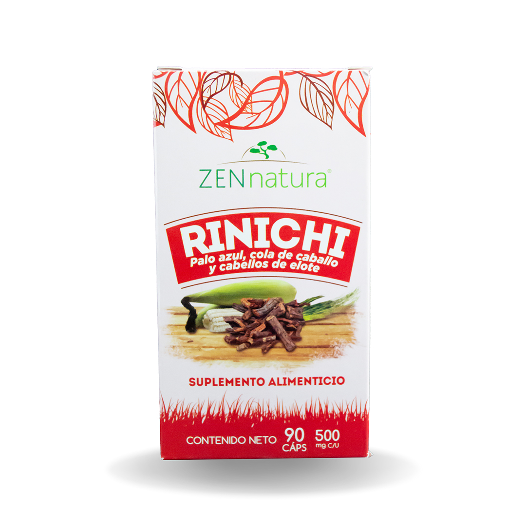 RINICHI 90 CAPSULAS ZEN NATURA PALO AZUL, COLA DE CABALLO Y CABELLOS DE ELOTE