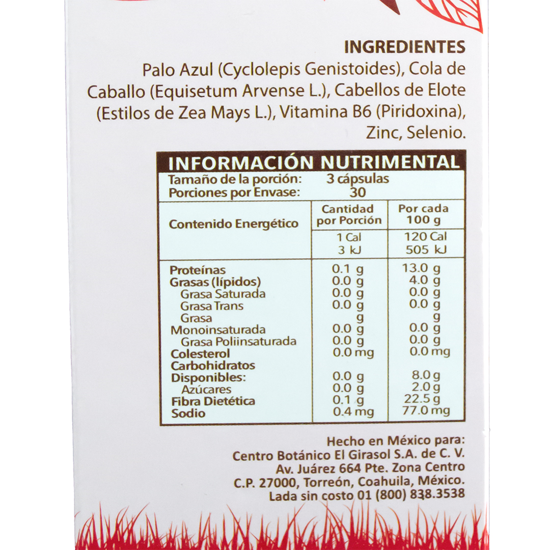 RINICHI 90 CAPSULAS ZEN NATURA PALO AZUL, COLA DE CABALLO Y CABELLOS DE ELOTE