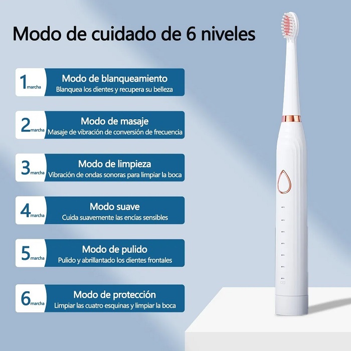 Cepillo De Dientes Eléctrico Y Cepillo De Limpieza 3 En 1