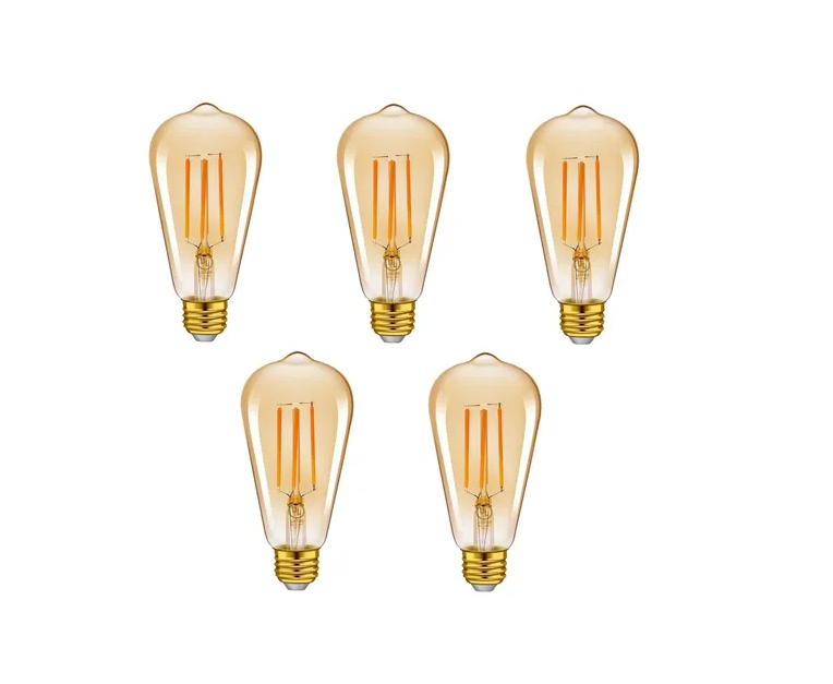 Foco Edison Vintage Bulbo Entrada Estandar St64 5 Focos