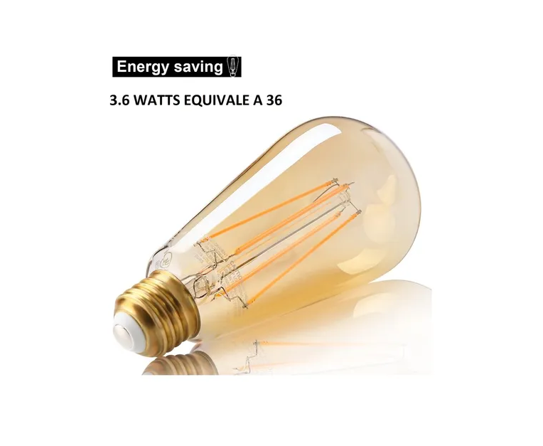 Foco Edison Vintage Bulbo Entrada Estandar St64 5 Focos