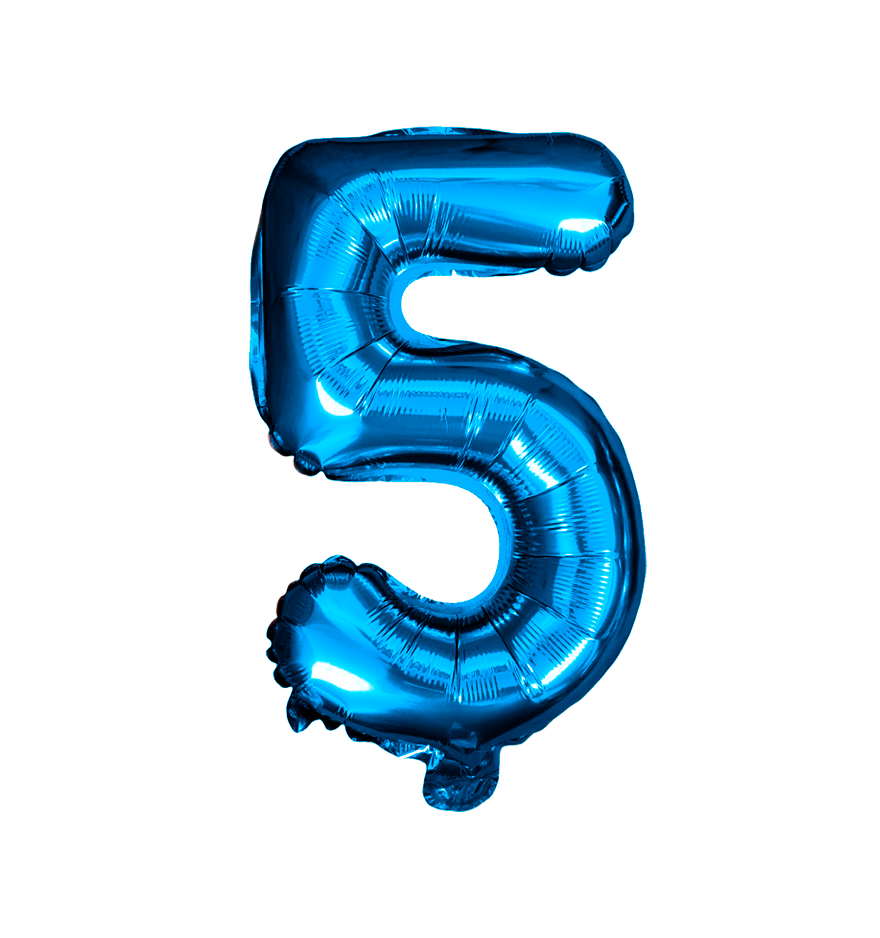 Globos Del Número 5 De Papel De Aluminio De 26 Pulgadas/66 Cms Oro Plata Azul Rey Fuchsia Rosa Negro Rojo Rose Gold Arcoiris Pastel Y Azul Turquesa