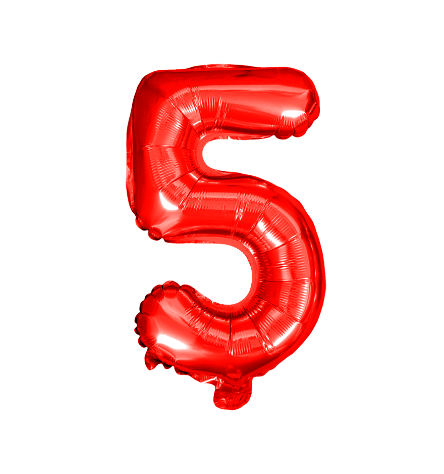 Globos Del Número 5 De Papel De Aluminio De 26 Pulgadas/66 Cms Oro Plata Azul Rey Fuchsia Rosa Negro Rojo Rose Gold Arcoiris Pastel Y Azul Turquesa