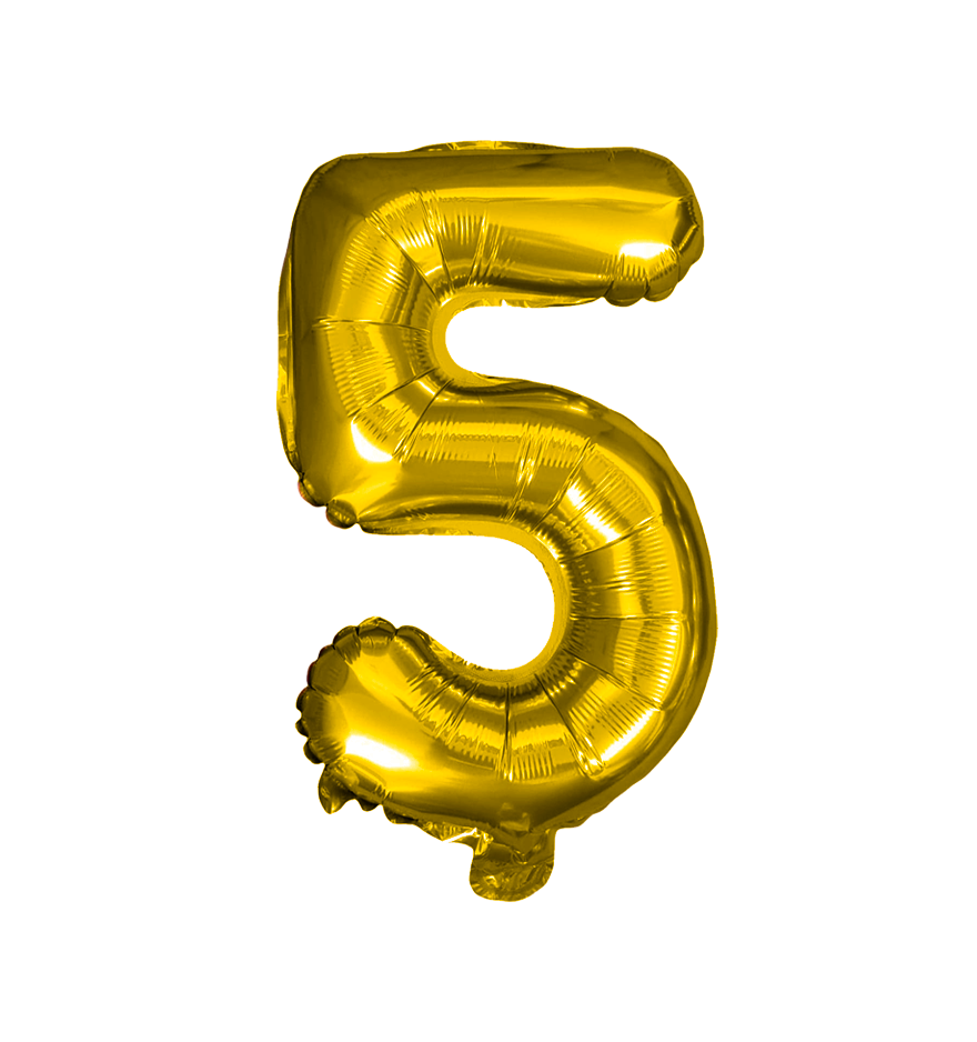 Globos Del Número 5 De Papel De Aluminio De 26 Pulgadas/66 Cms Oro Plata Azul Rey Fuchsia Rosa Negro Rojo Rose Gold Arcoiris Pastel Y Azul Turquesa
