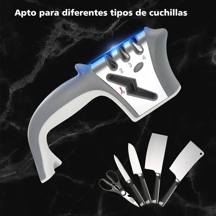 Afilador De Cuchillos/tijeras Con 4 Etapas De Afilado.