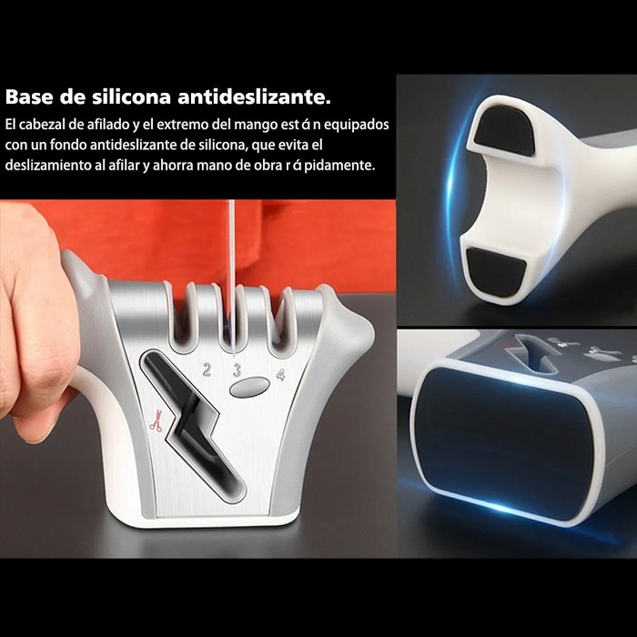 Afilador De Cuchillos/tijeras Con 4 Etapas De Afilado.