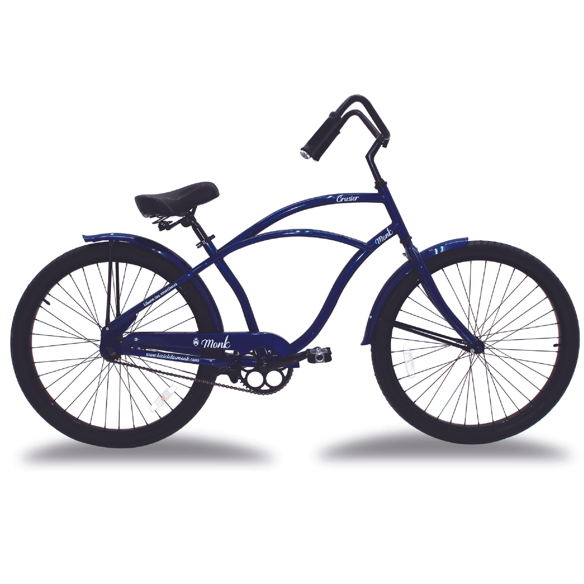 Bicicleta Urbana Rodada 26 1 Velocidad Crusier Monk Azul