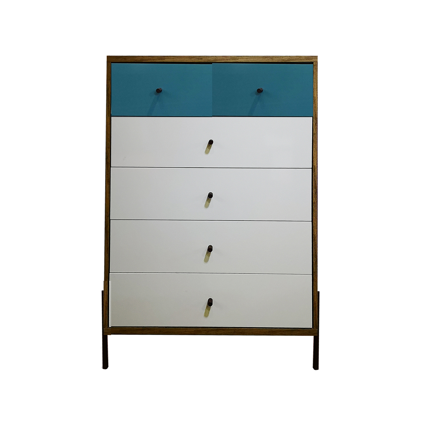 Cómoda reinicia 21 muebles vertical cajones superiores turquesa Joy.