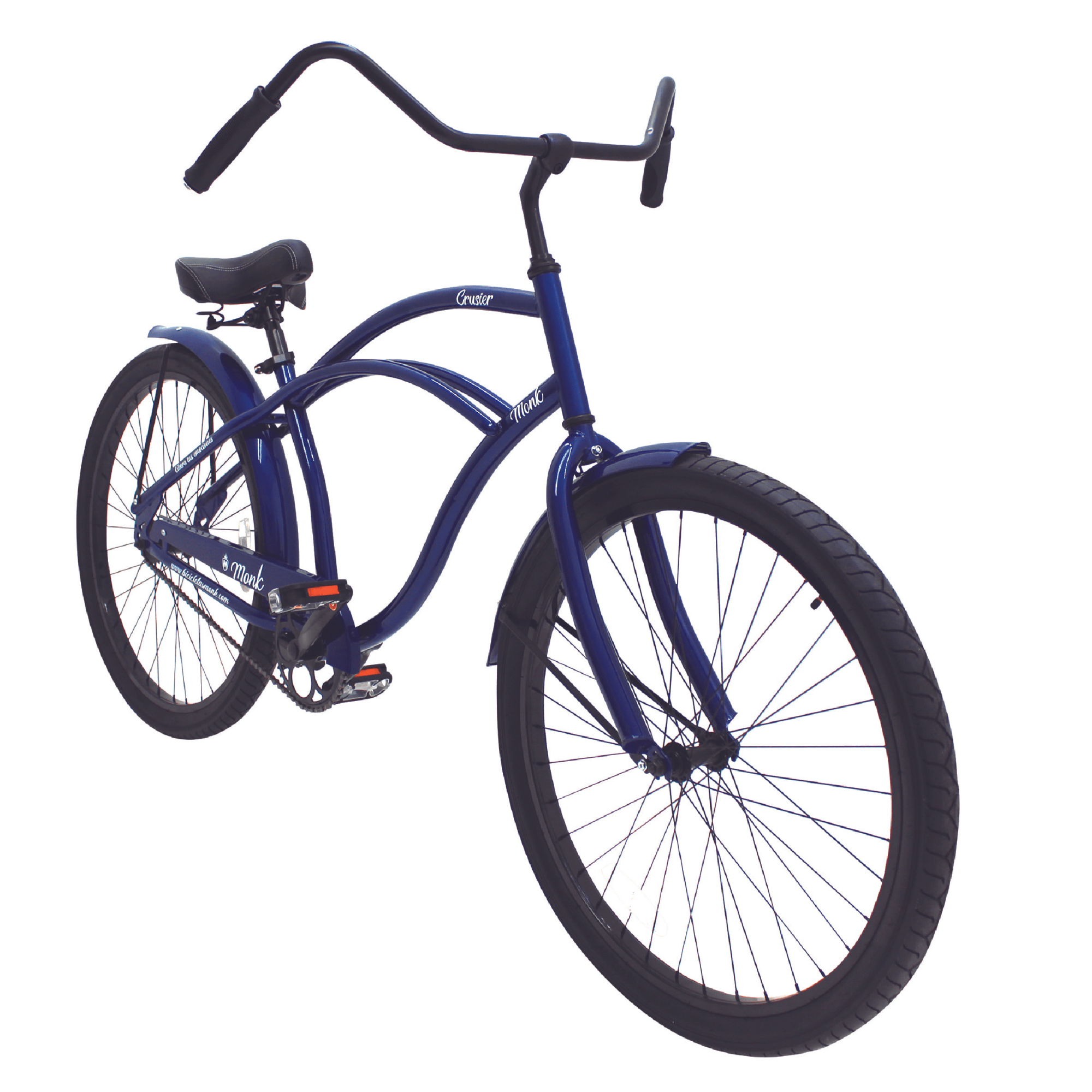 Bicicleta Urbana Rodada 26 1 Velocidad Crusier Monk Azul