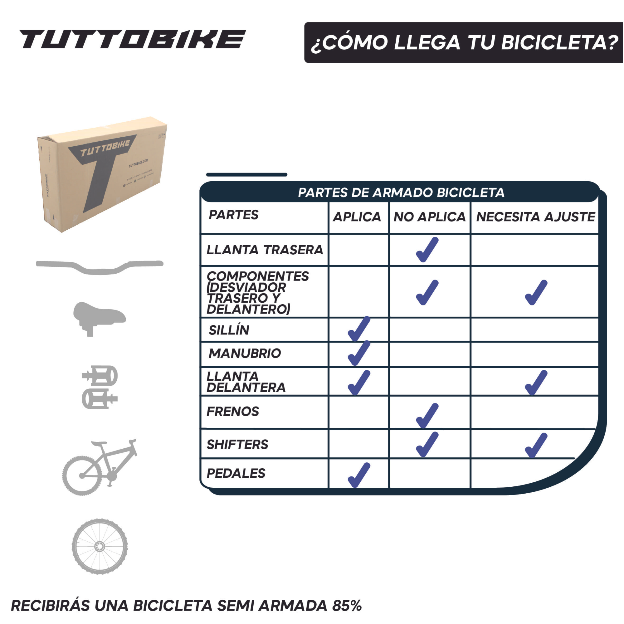 Bicicleta Urbana Rodada 26 1 Velocidad Crusier Monk Negra