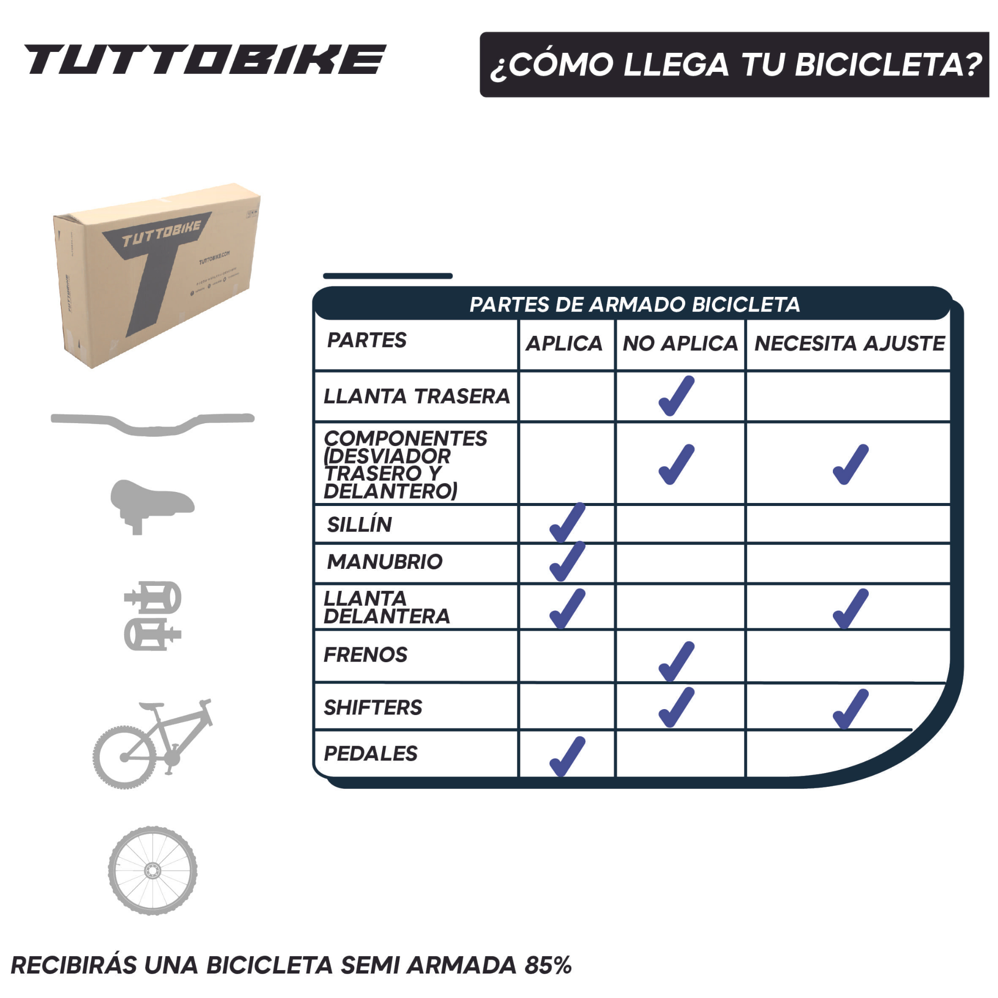 Bicicleta Urbana Rodada 26 1 Velocidad Crusier Monk Azul