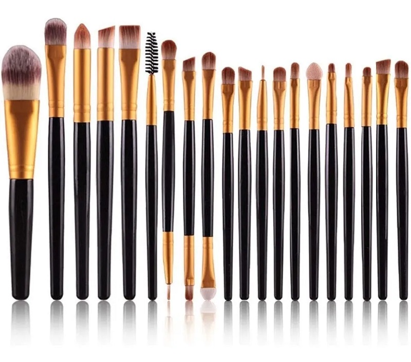 Juego De Brochas De Maquillaje Profesional De 20 Piezas