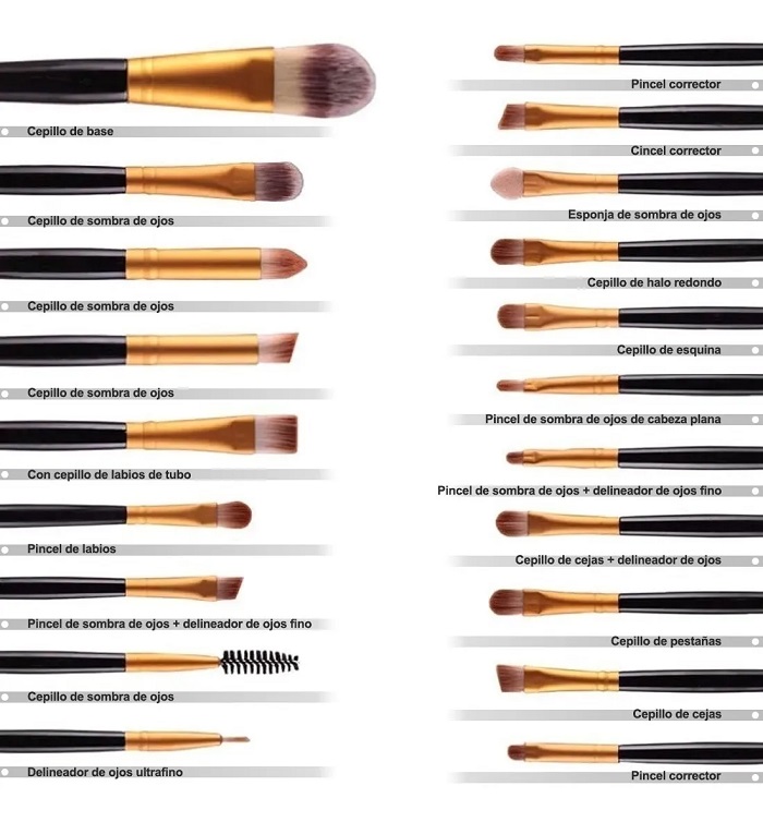 Juego De Brochas De Maquillaje Profesional De 20 Piezas