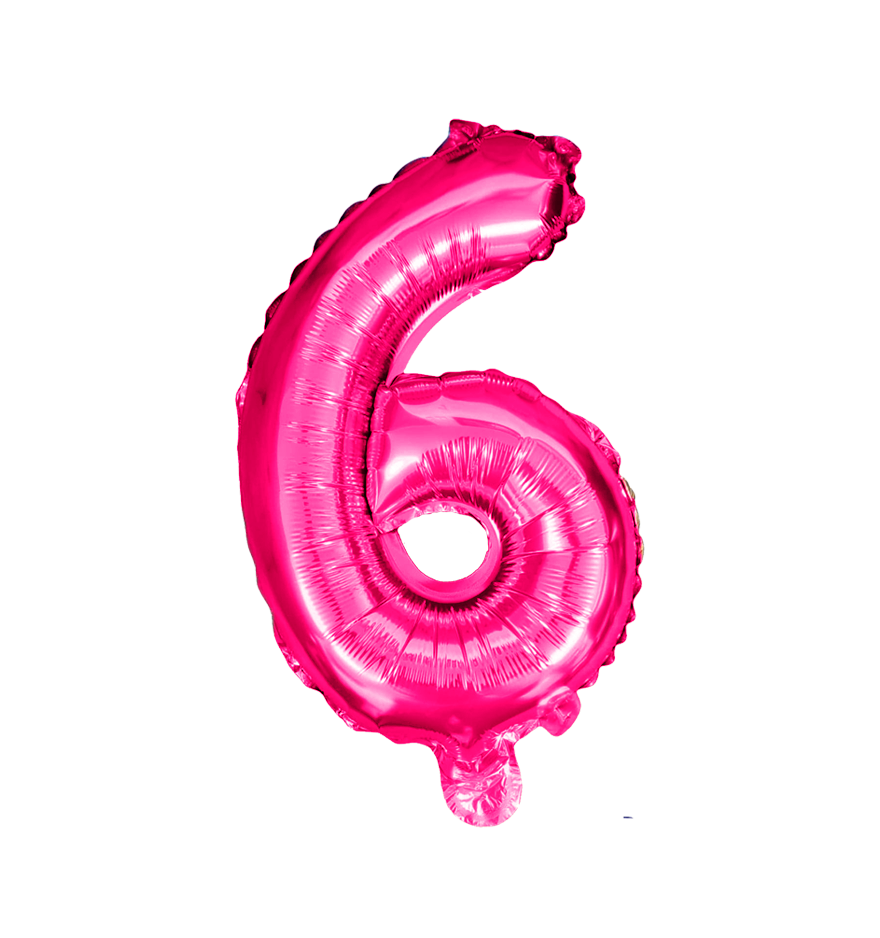 Globos Del Número 6 De Papel De Aluminio De 26 Pulgadas/66 Cms Oro Plata Azul Rey Fuchsia Rosa Negro Rojo Rose Gold Arcoiris Pastel Y Azul Turquesa