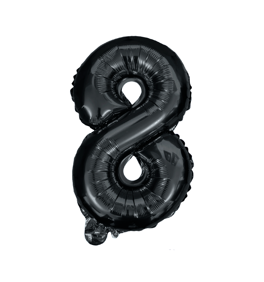   Globos Del Número 8 De Papel De Aluminio De 26 Pulgadas/66 Cms Oro Plata Azul Rey Fuchsia Rosa Negro Rojo Rose Gold Arcoiris Pastel Y Azul Turquesa