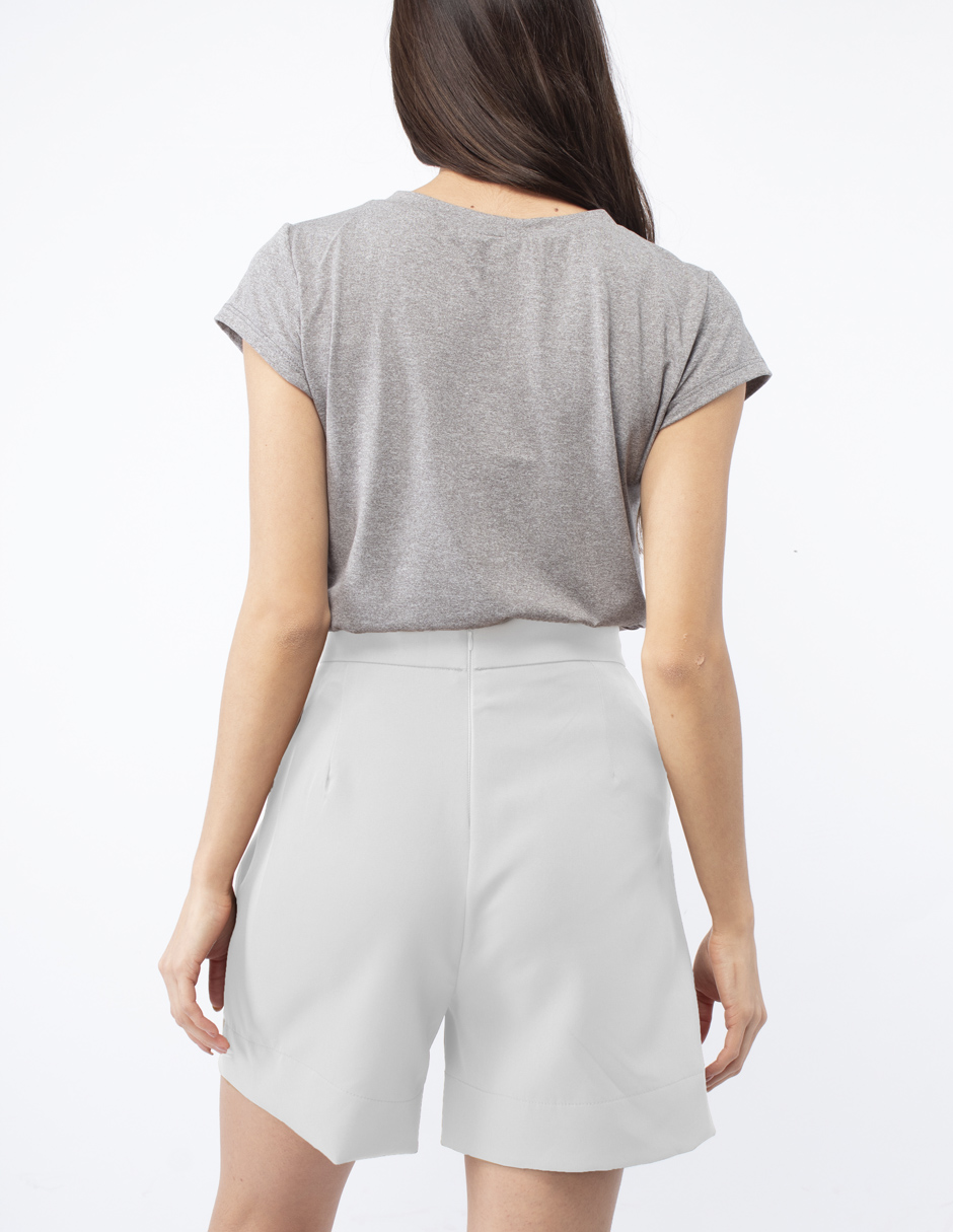 Short cintura alta con bolsas AMAD para dama 