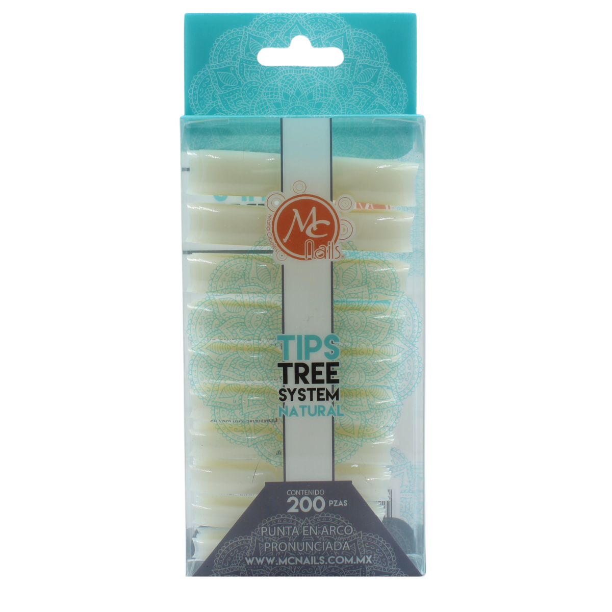 Mc Nails Tips Curva C 200 Piezas Natural