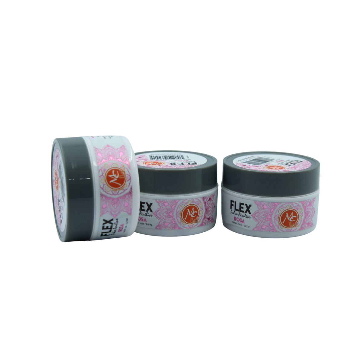Mc Nails Flex Polvo Acrílico Básico 1/2 Onza. Uñas Acrílicas Rosa