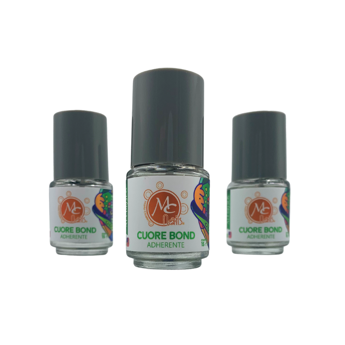 Paquete De 3 Primer Sin Acido Cuore Bond Para Uñas. Mc Nails