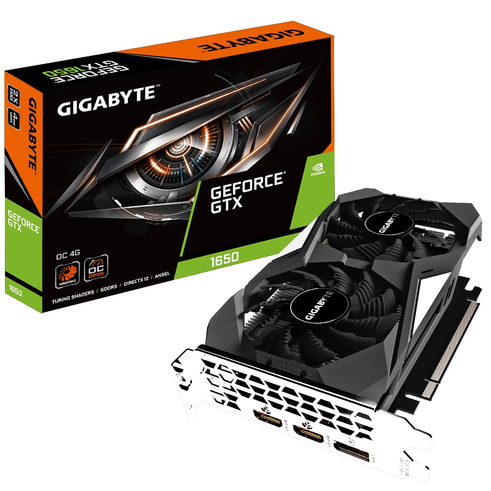 Tarjeta de Video Gigabyte NVIDIA GeForce GTX 1650 OC 4GB 128-bit GDDR5 PCI Express 3.0 x16