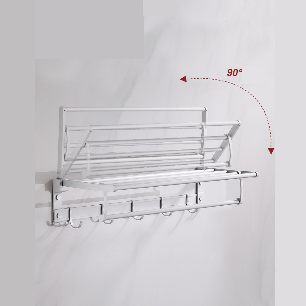 Toallero Estante Organizador de Aluminio Para Baño