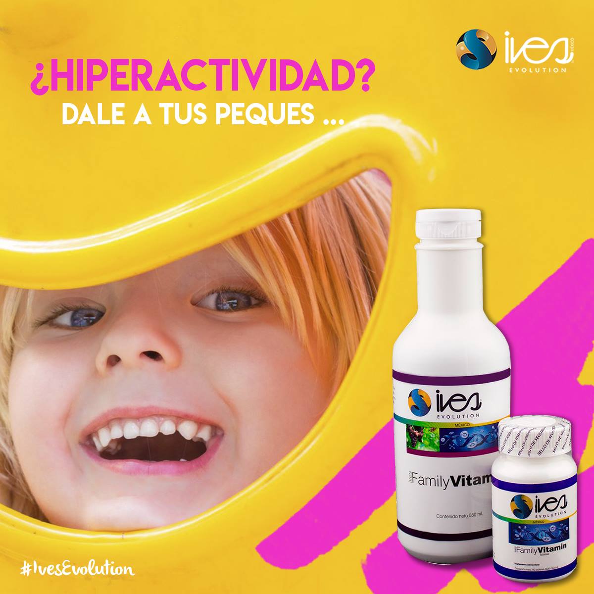 Multivitamínico tabletas Niños Family Vitamin kids Ives México 90 Tabs