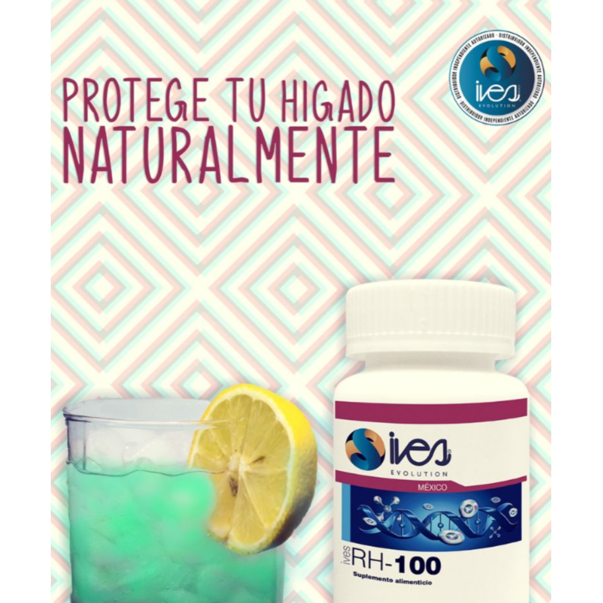 RH-100 Ives México Silimarina Diente de león Alcachofa Boldo 60 Cáps.