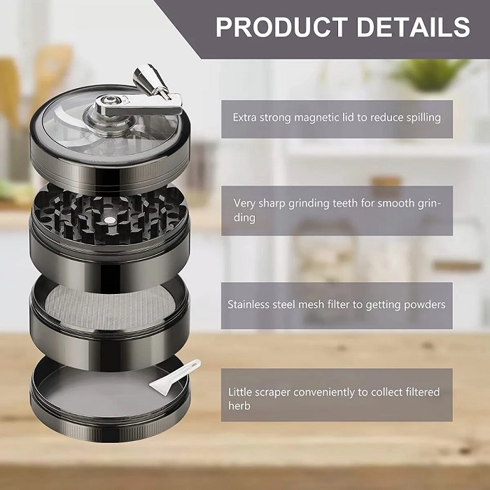 Moledor De La Hierba Especias color Negro