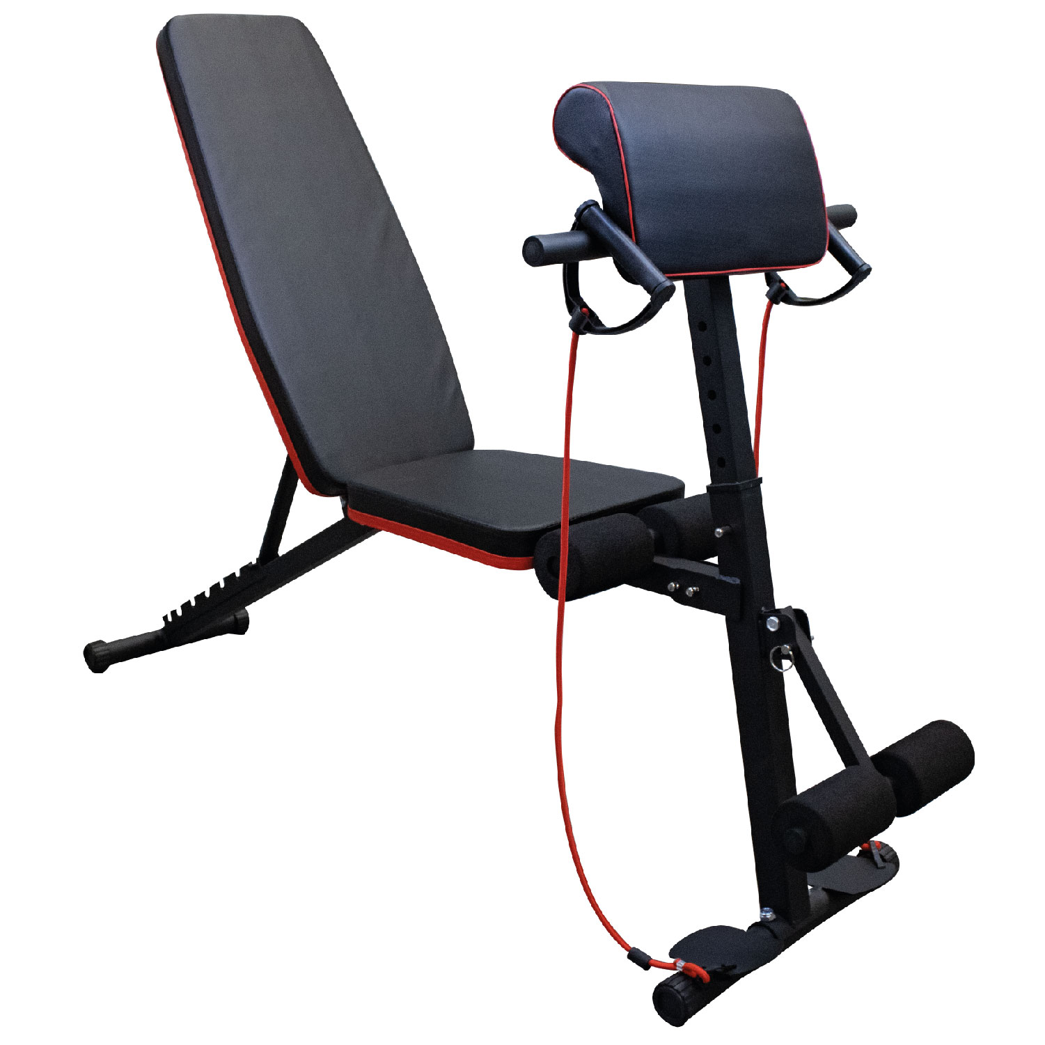 Banco Predicador Inclinado Multiposciones Plegable + Bandas