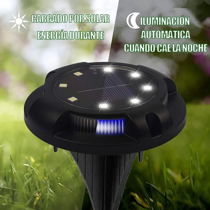 12 Led Luz Blanca Solar de Camino 