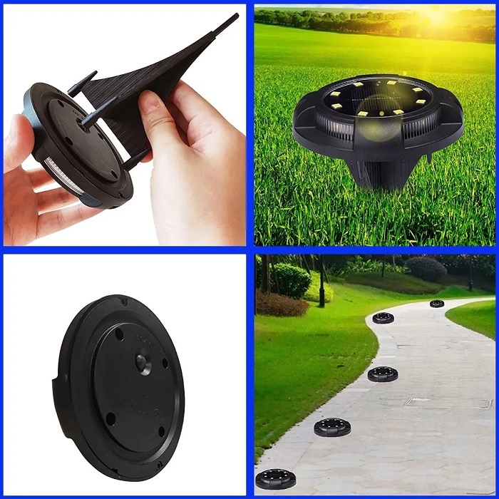 12 Led Luz Blanca Solar de Camino 