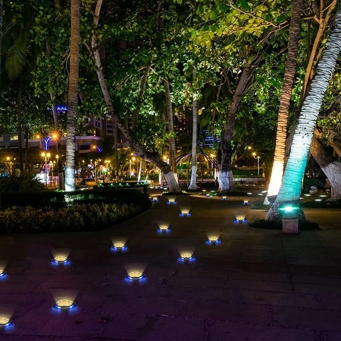 12 Led Luz Amarilla Solar de Camino 