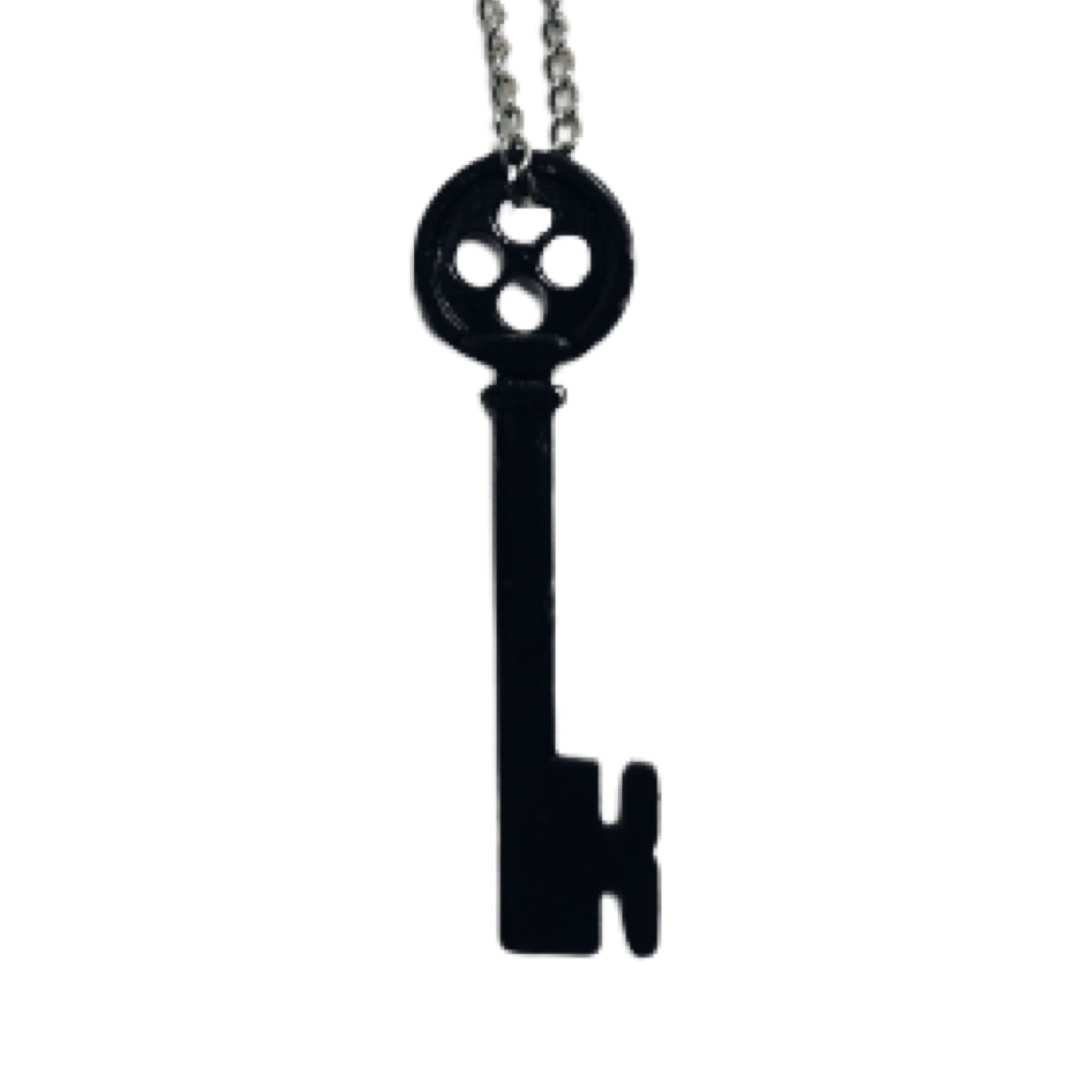 Collar Coraline Llave Negra Boton La Puerta Secreta Cosplay Terror Black