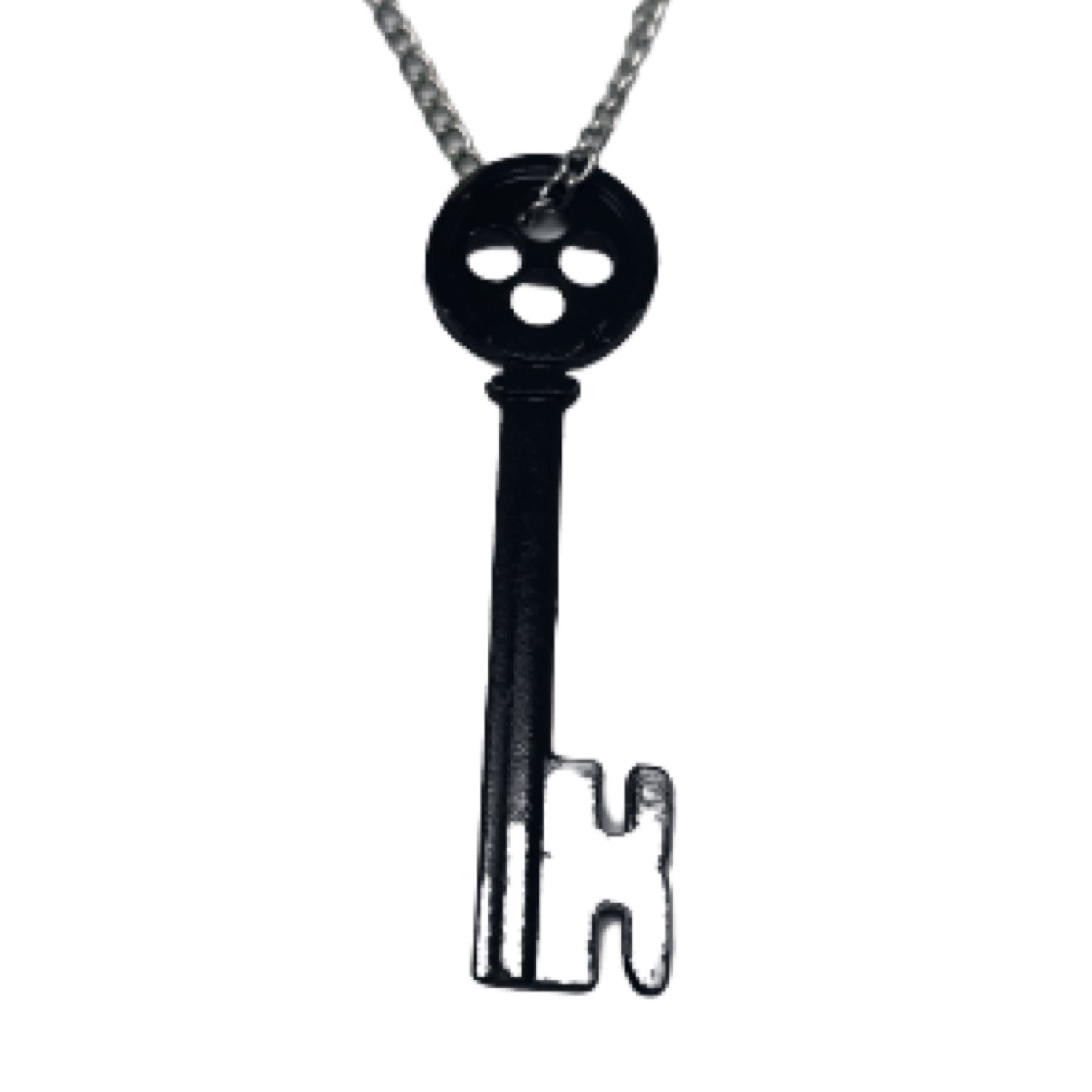 Collar Coraline Llave Negra Boton La Puerta Secreta Cosplay Terror Black
