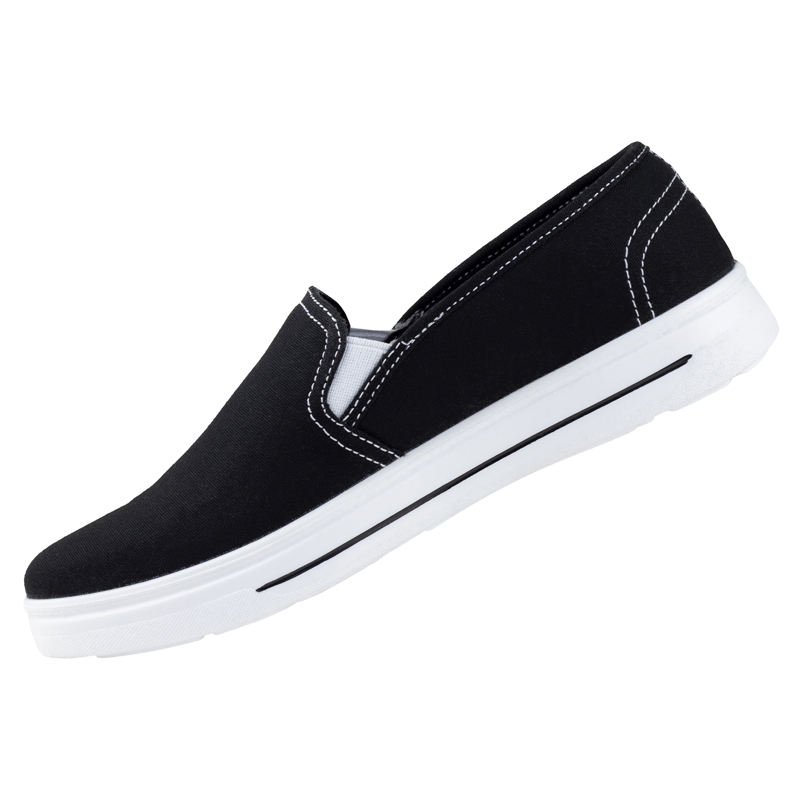 TENIS DE METER ESTILO SLIP ON CLÁSICOS FLEXI 101813 NEGRO