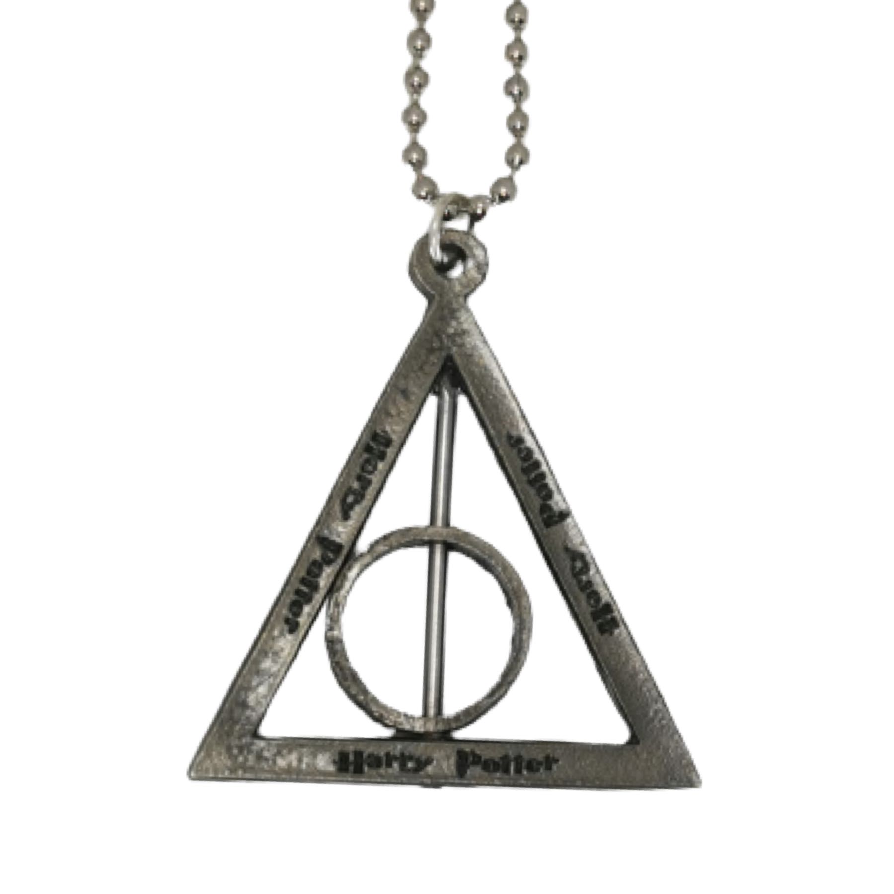Collar Harry Potter Dije Reliquias de la muerte Hermione Símbolo Triangulo Lord Voldemort Señor de la Muerte