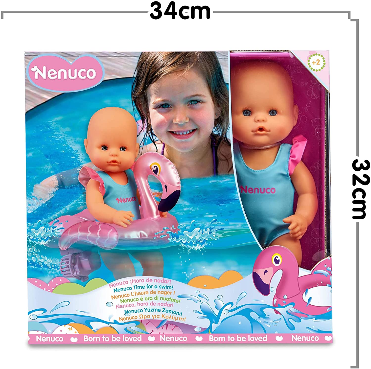 Nenuco ¡Hora de nadar! 35 cm Cuerpo Duro
