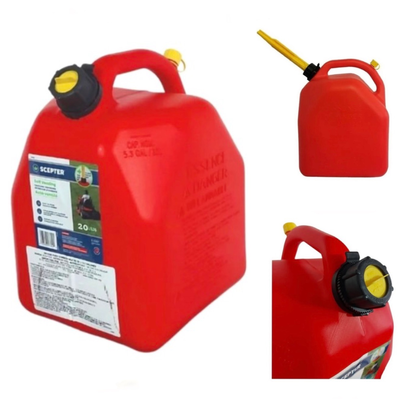 Tanque Bidón Para Gasolina 20 Litros Portátil Scepter