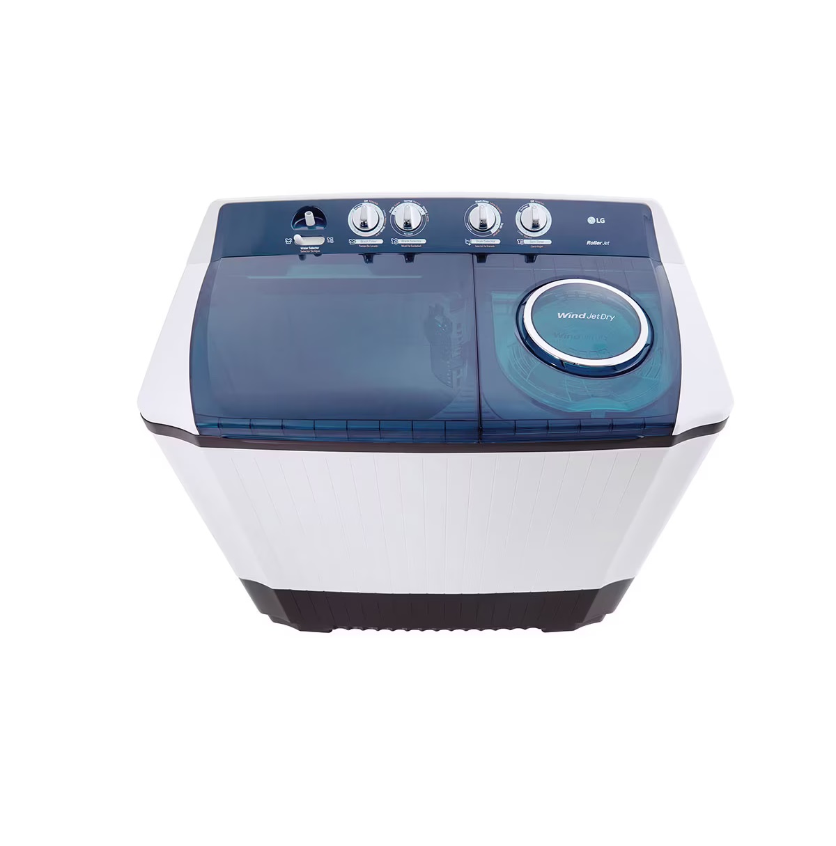 Lavadora LG Doble Tina semiautomática lava/centrifuga WP18WAR capacidad 18 kg Blanca carga superior