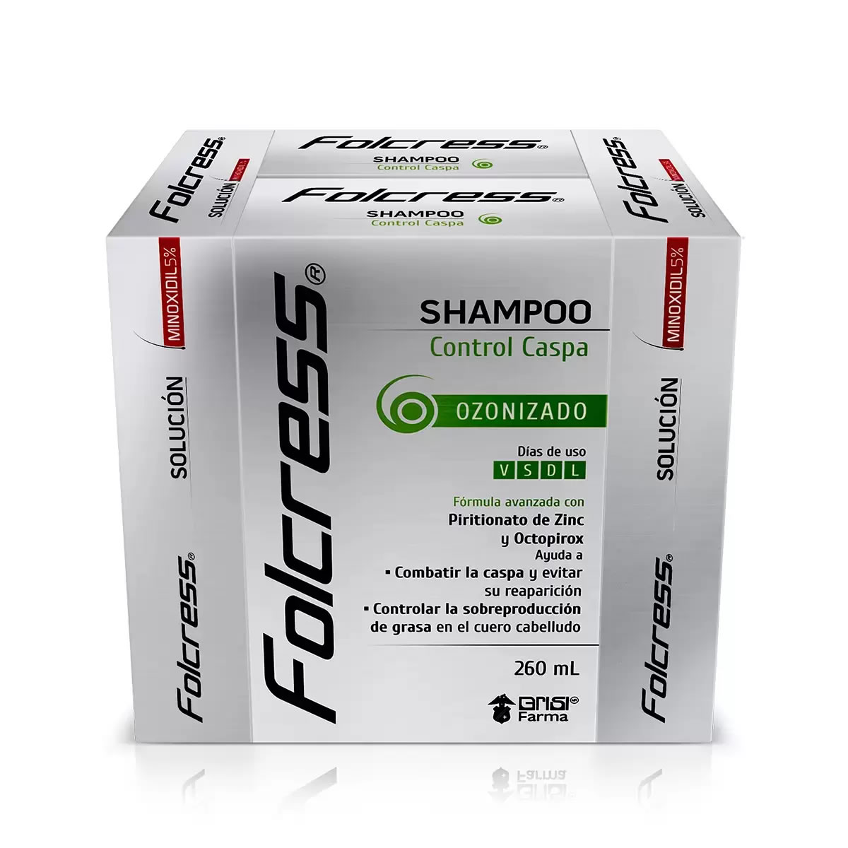 Shampoo Para Control de Caspa 4 Piezas Folcress 631298 CST