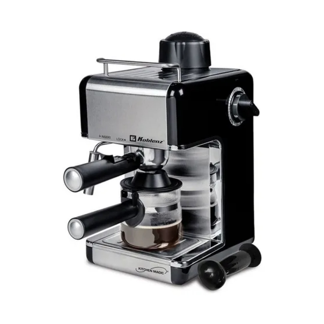 Cafetera Koblenz CKM-650 EIN automática negra y acero inoxidable expreso 120V