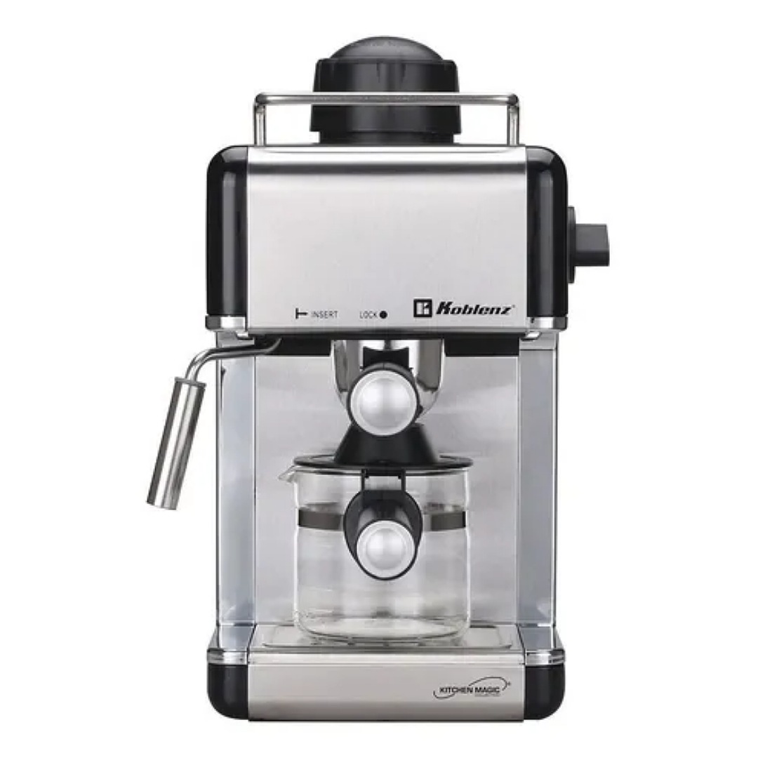 Cafetera Koblenz CKM-650 EIN automática negra y acero inoxidable expreso 120V
