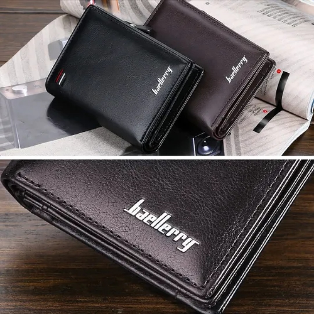 Cartera Baellerry De Cuero Con Monedero Cierre Para Hombre