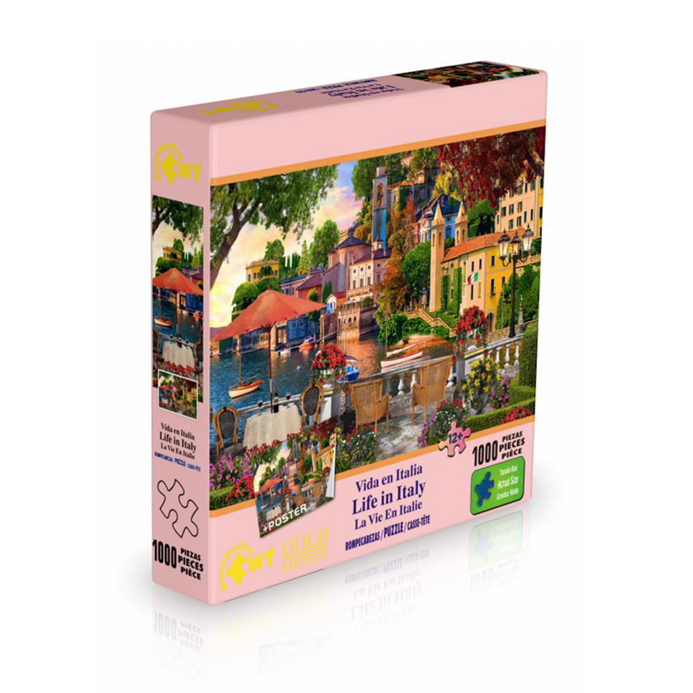 Rompecabezas WuundenToy 1,000 Piezas, Vida en Italia, Puzzles para Adultos, Niños y Adolescentes, Calidad Premium, Perfecto para Adorno de Interiores, Ideal para Regalo